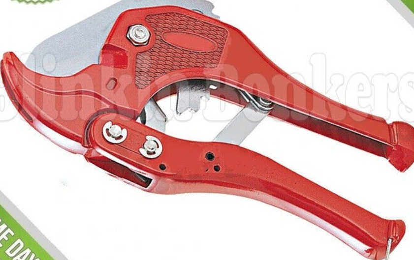 42MM TUBE CUTTER PVC PLASTIC VINYL PIPE CONDUIT CUTTING PLUMBER RATCHET TOOL RED