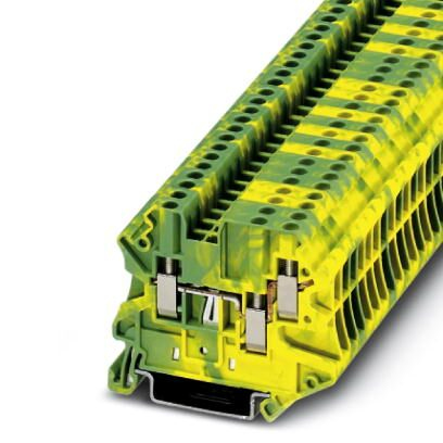 Phoenix Contact Grondmodulair termblok UT 2,5-TWIN-PE, Kabels + Stekkers, Groen, Geel