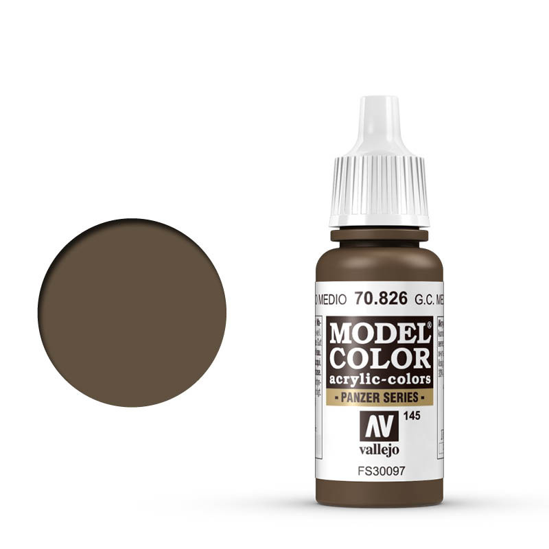 Vallejo 70.826 - German Camouflage - Medium Brown - Matte - 17ml