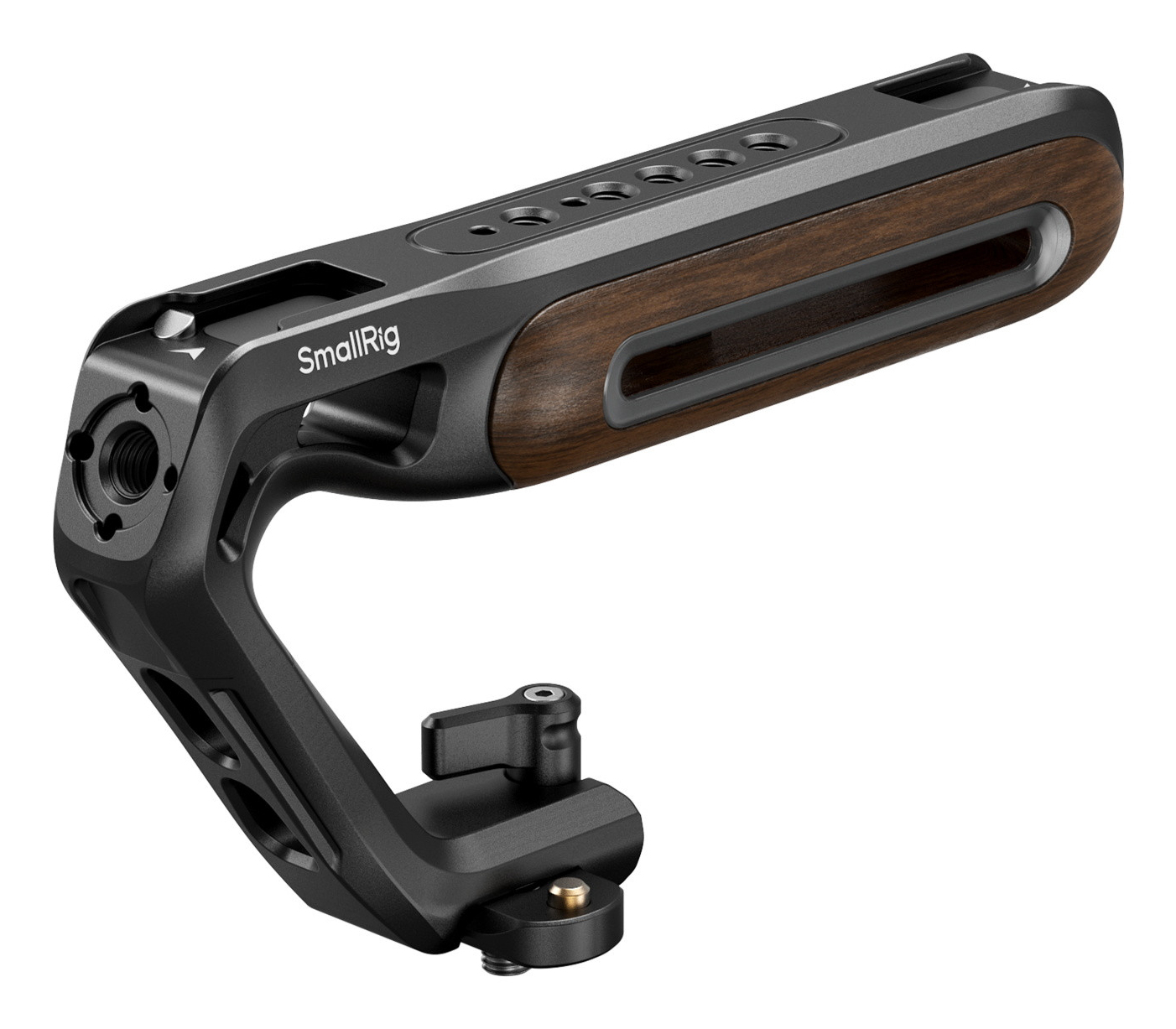 SmallRig Wooden Top Handle with NATO Clamp & NATO Rail Wooden Top Handle