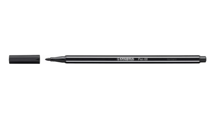 Pennarello Pen 68 Stabilo - 1 mm - 68/46 (Nero Conf. 10)