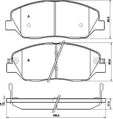 Original A.B.S. Brake Pad Set Disc Brake 37522 for Hyundai KIA Ssangyong