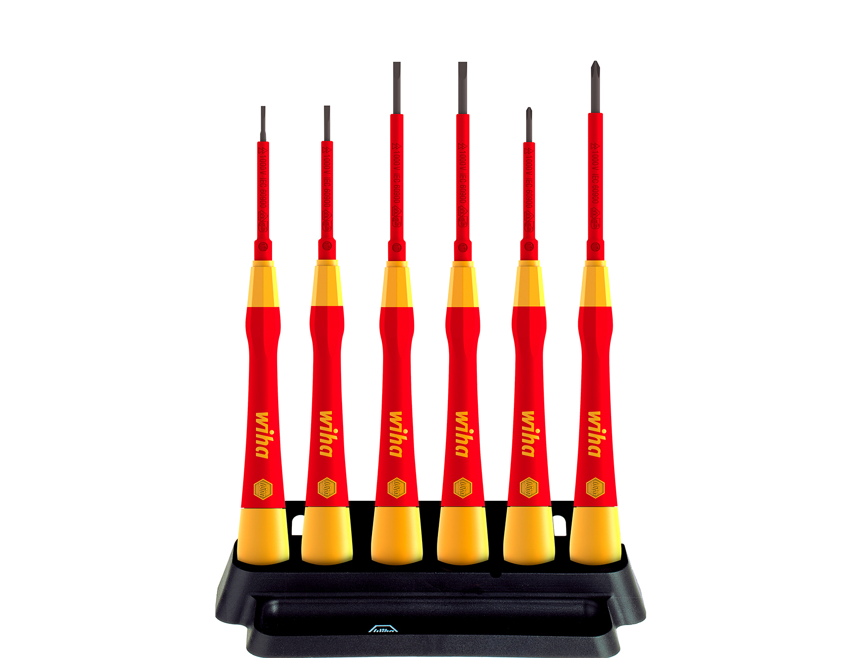 Wiha 42379 Phillips Slotted Screwdriver PicoFinish VDE Electrician 7pcs Holder