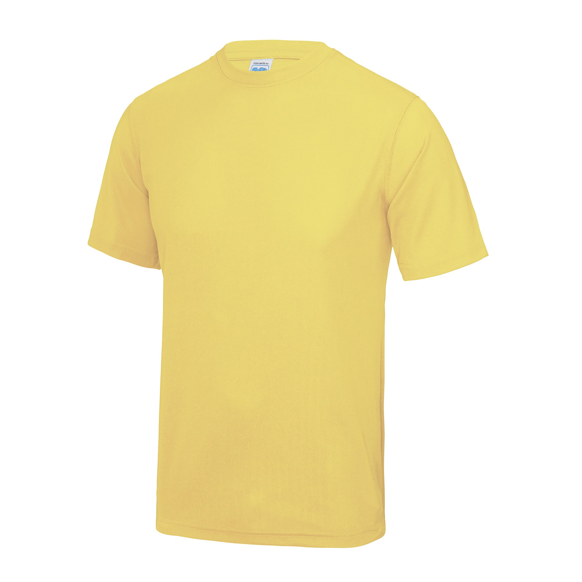 Awdis Men's Yellow (M, Sherbet Lemon) Just Cool Performance Plain T-Shirt