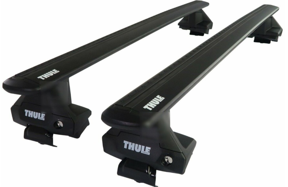 Thule Aluminium WingBar Evo Black Roof Bar Set Ford Focus Mk.4 Hatchback 18-22