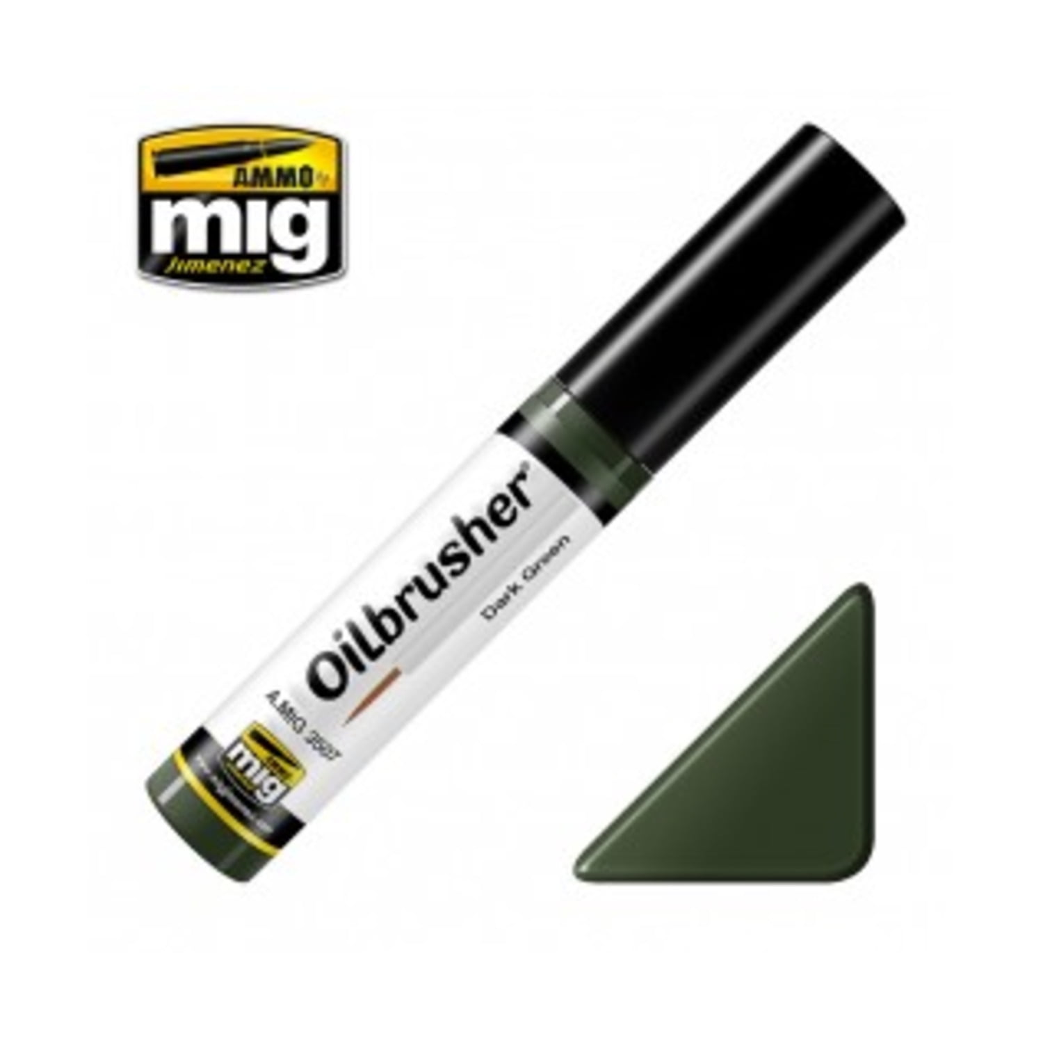 Ammo MIG 3507 - Oil Paints With Brush - Dark Green