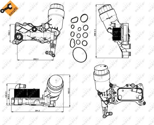 Oil Cooler fits MERCEDES VITO W447, W639 2.2D 2010 on NRF 6511800610 6511800665 - Image 17