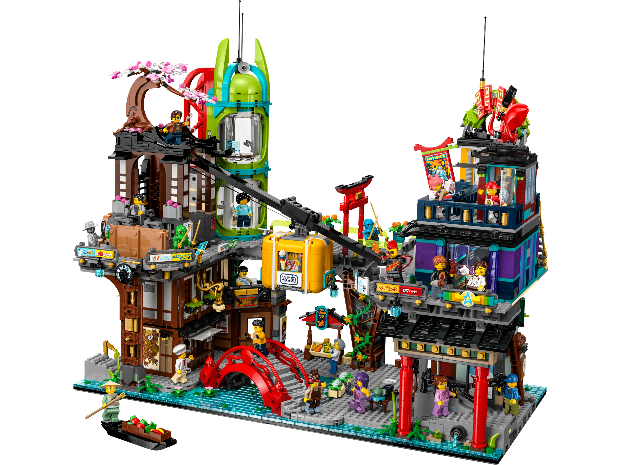 Build Blocks - NINJAGO City Markets | 6163pcs + 21 Figures (71799) ABS Kit
