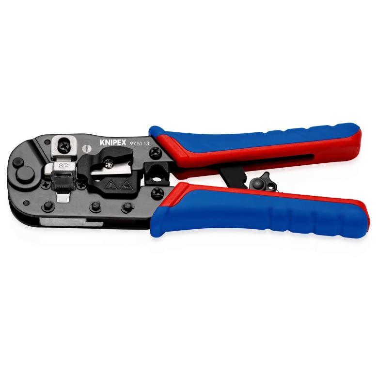 Knipex 97 51 13 Crimping Pliers For RJ45 Western Plugs - Cuts - Strips - Crimps