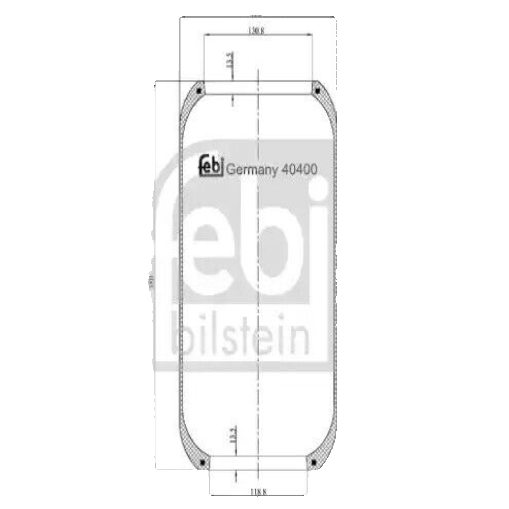 FEBI 40400 BELLOW AIR SUSPENSION Front LH,Front RH