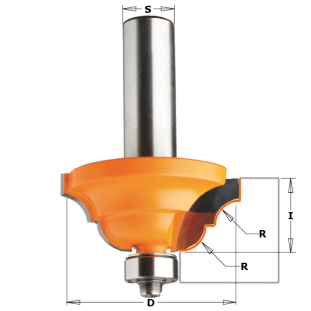 CMT 841.880.11 Roman Ogee Bit, 1/2-Inch Shank, 1/4-Inch Radius, Carbide-Tipped