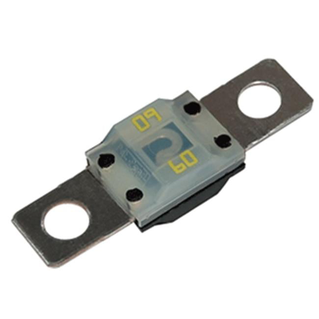 Blue Sea Systems 5253 AMI Fuse 60A Yellow Pack of Two for 12V 24V 32V DC MIDI