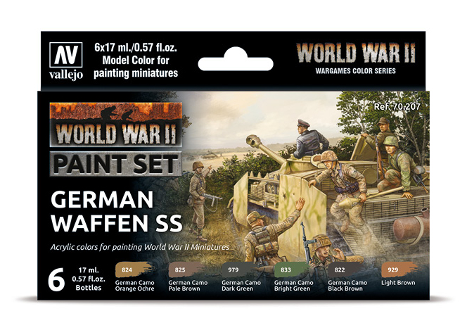VAL70207 - AV Vallejo Model Color Set - WWII German Waffen SS (6)