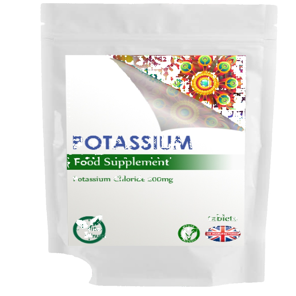 100 x Potassium 200mg Tablets | Blood Pressure, Muscles, Nervous System | UK (V)