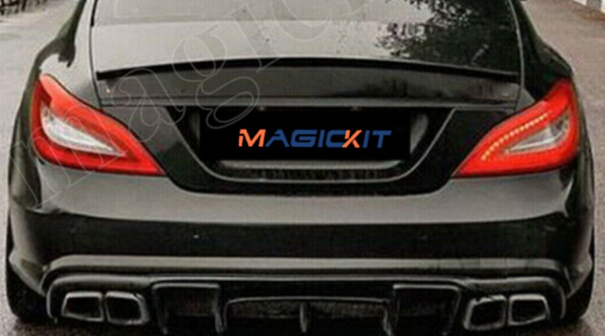 FOR MERCEDES CLS W218 C218 AMG STYLE REAR TRUNK BOOT SPOILER 11-18 CARBON LOOK