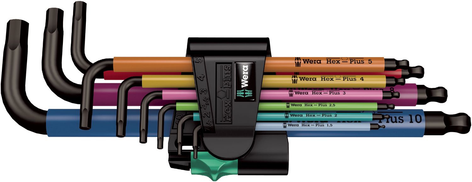 Wera 9 Piece 950/9 Multicolour Hex-Plus L-Key Set