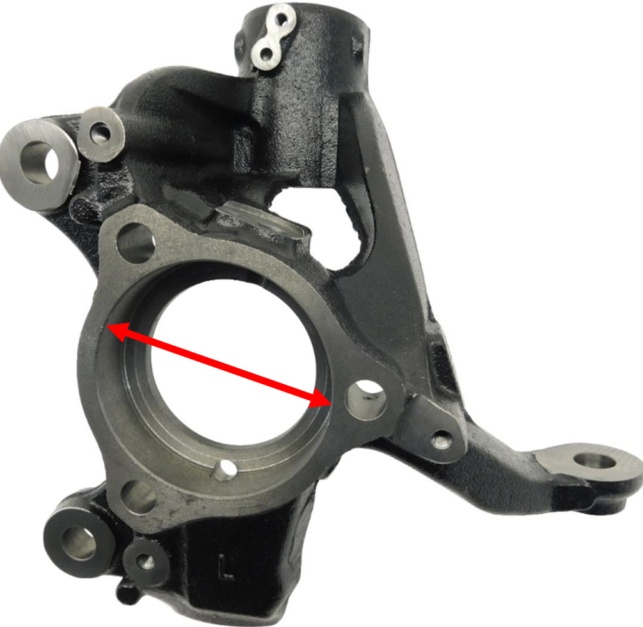 NEW VW GOLF MK7 / E-GOLF PASSENGER FRONT WHEEL HUB STEERING KNUCKLE (80MM) 13-20 - Image 2