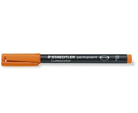 STAEDTLER 318 WP4 Lumocolor Permanent Pen, Fine Line Width, 0.6mm - Assorted Col