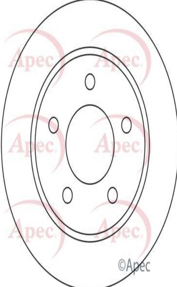 Braking System Brake Disc APEC DSK2196 Rear Solid Fits Mazda 3 Outer Ø 265mm