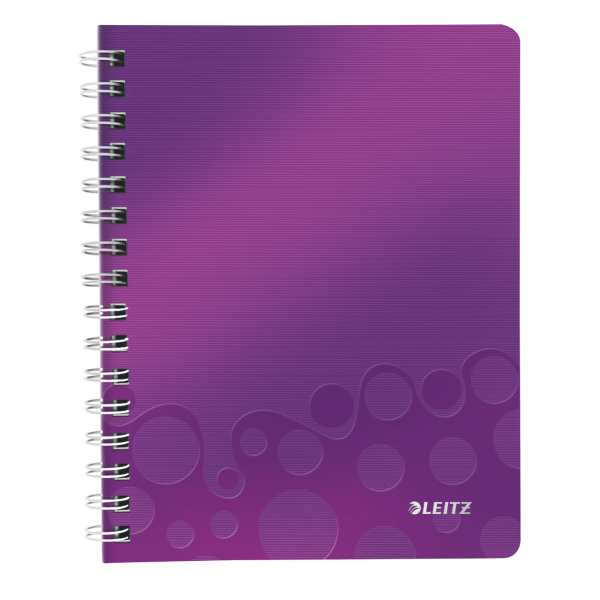 Leitz WOW Notebook A5 ruled wirebound with PP cover 46390062