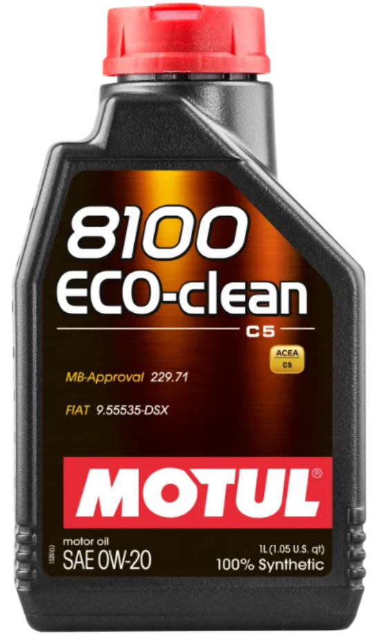 Motul 8100 Eco-Clean 0w-20 0w20 Fully Synthetic Car Engine Oil - 1 Litre 1L
