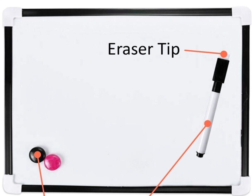 A4 DRY WIPE MAGNETIC MINI OFFICE WHITEBOARD NOTICE MEMO WHITE BOARD PEN & ERASER