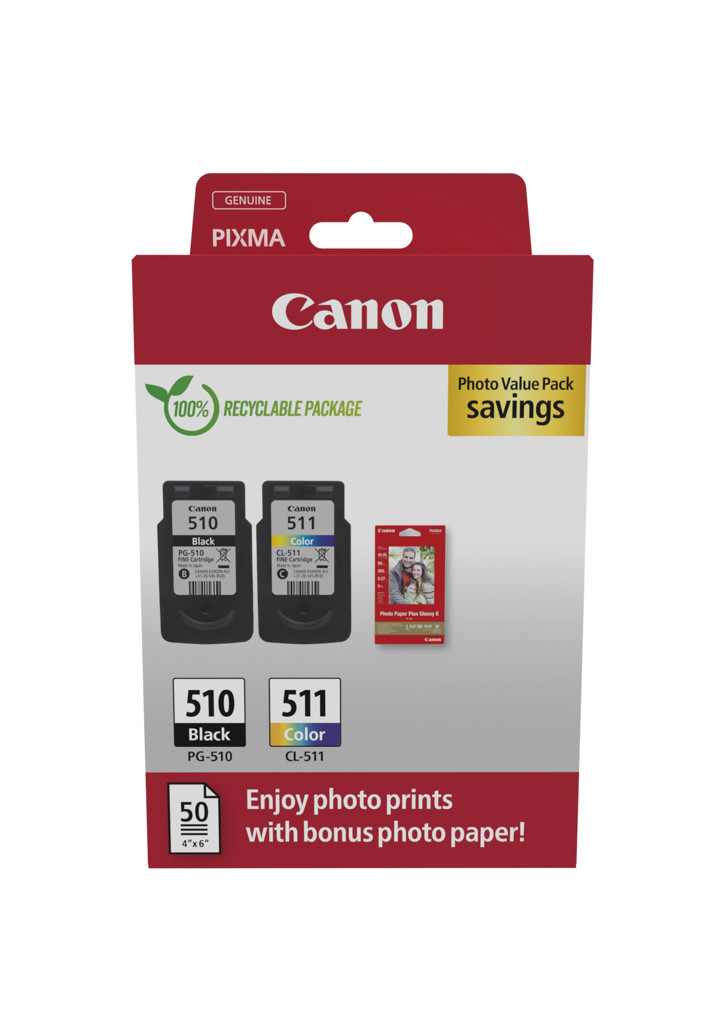 Canon PG-510 / CL-511 Original Ink Cartridges, for Pixma MX350