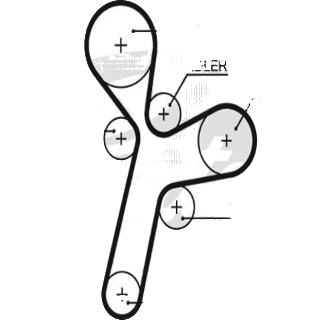 Timing belt kit K015634XS GATES for CHEVROLET OPEL
