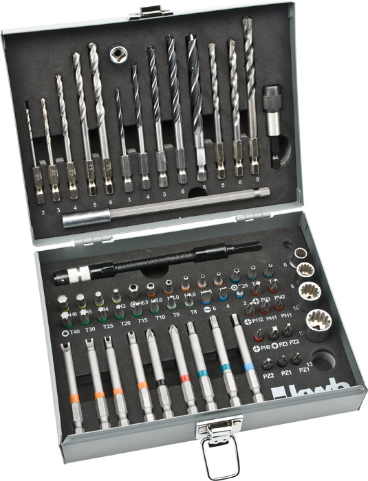 kwb Bit set 67-pc 1/4"" Hex quick-change holder Metal case