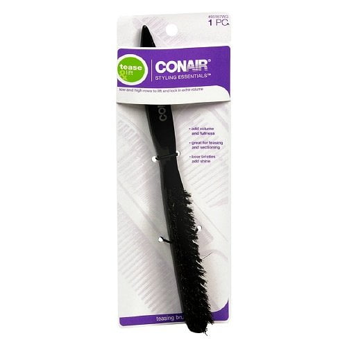 Conair Slim Teasing Hair Brush Mixed Boar Bristle