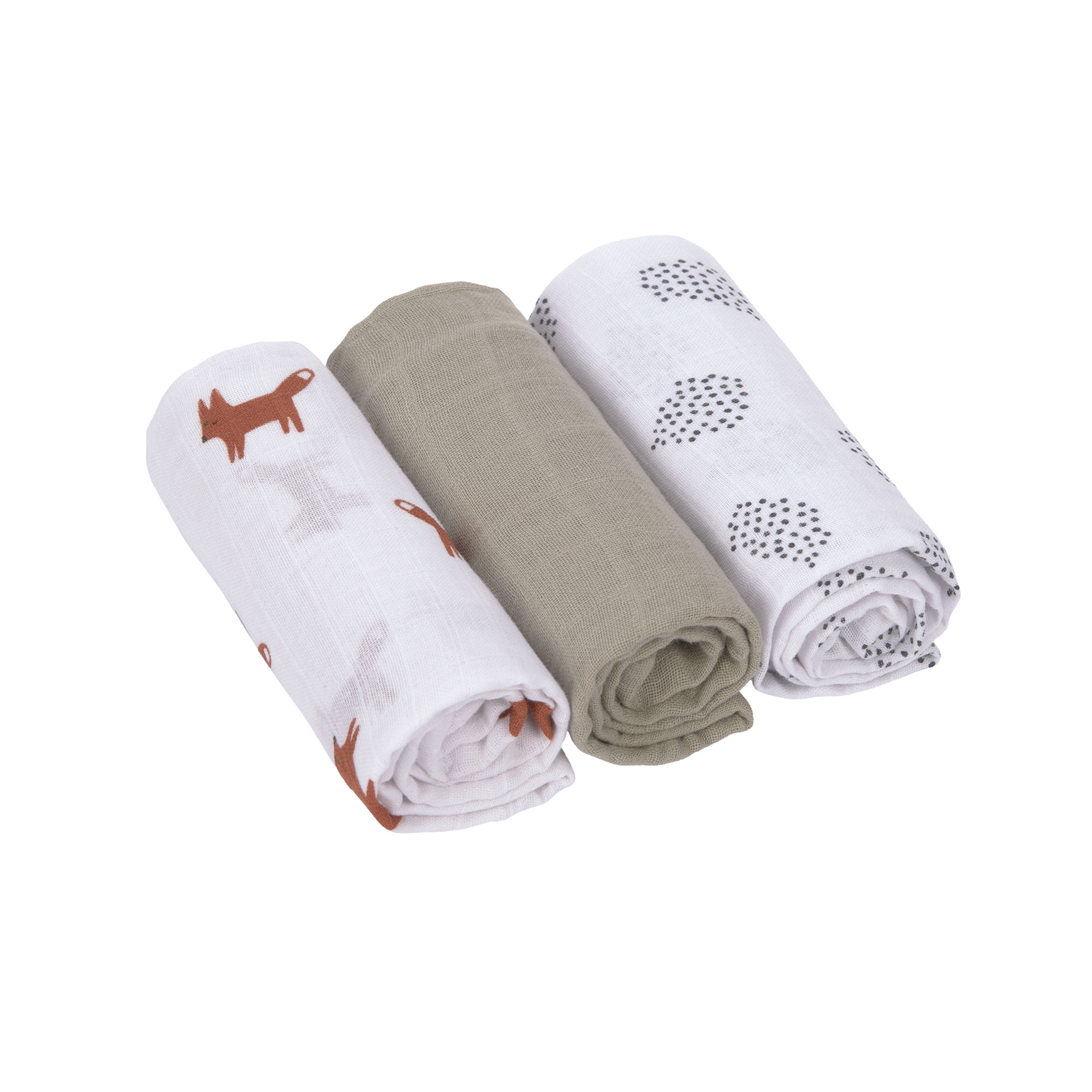 Lässig Unisex Baby Gruen 3Er-Pack Mullwindeln 60X60 Cm - Image 3