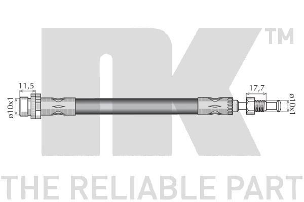 Flexibler Bremsschlauch 8525134 NK für FORD FUSION FIESTA V - Bild 2