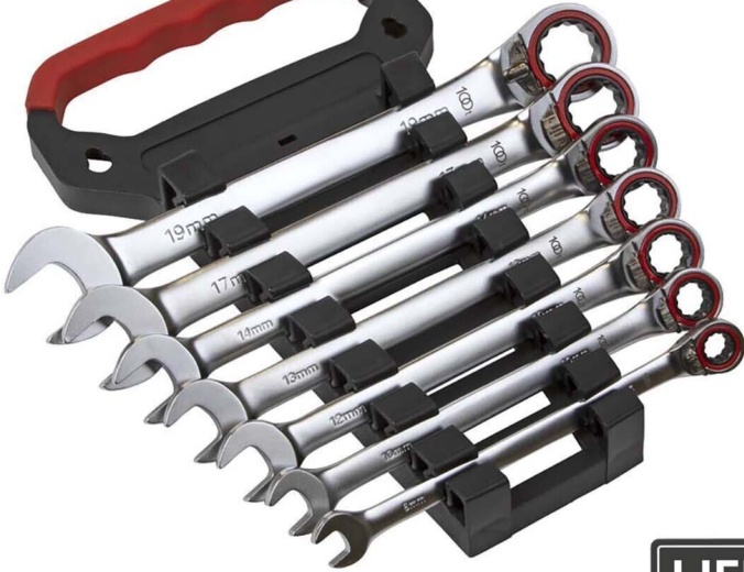 Reversible Ratchet Combination Spanner Set 7pc Metric Premier Platinum - Image 5