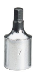 Draper 11125 Elora Hexagon Screwdriver Socket 1/4"" Sq Dr 4mm