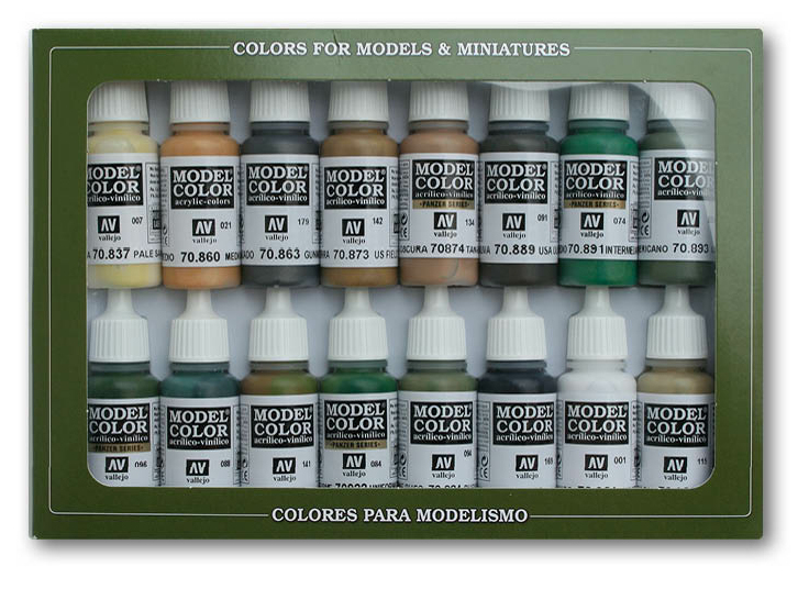 Vallejo 70109 Allied Forces WWII Model Colour Paint Set 16x 18ml Bottles