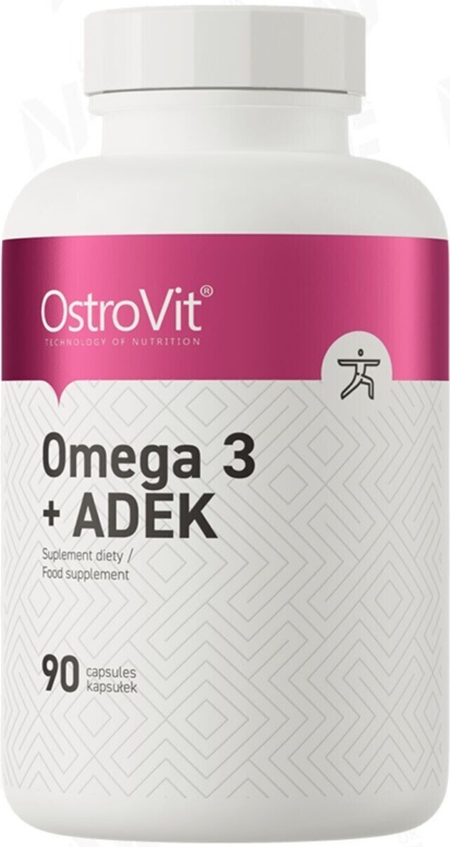 OSTROVIT OMEGA 3 + ADEK vitamin D K A E fish oil EPA DHA antioxidant 90 caps