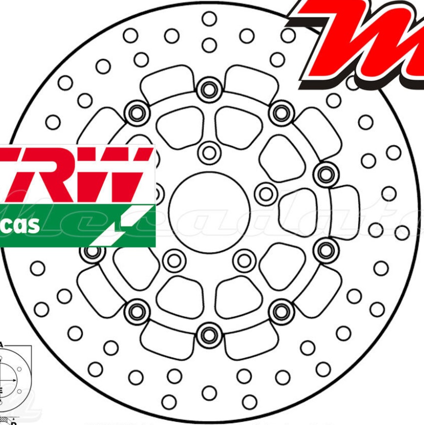 Disk Brake TRW MSW 500 for Moto Spare Parts Accessories Pieces Refills