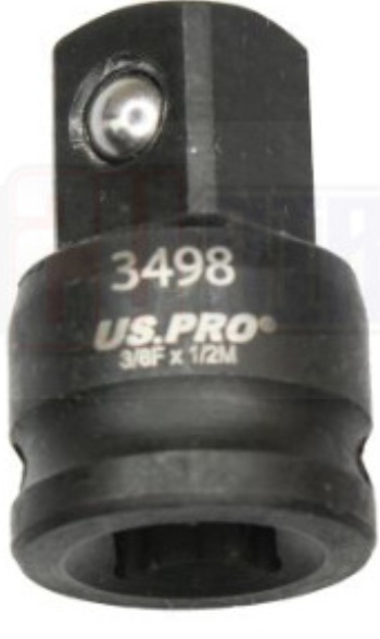 US PRO Tools Impact Socket Step Up Adapter 3/8"" Female To 1/2"" Male NEW 3498 - Image 2