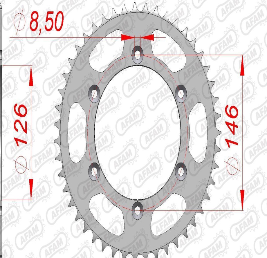 AFAM Standard Steel Sprocket 14203-Pitch 520 For Motorcycle Parts Accessories