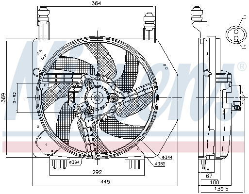 FAN ENGINE COOLING 85172 FOR FORD FIESTA/Van/IV/Mk COURIER PUMA DHB/DHG 1.2L
