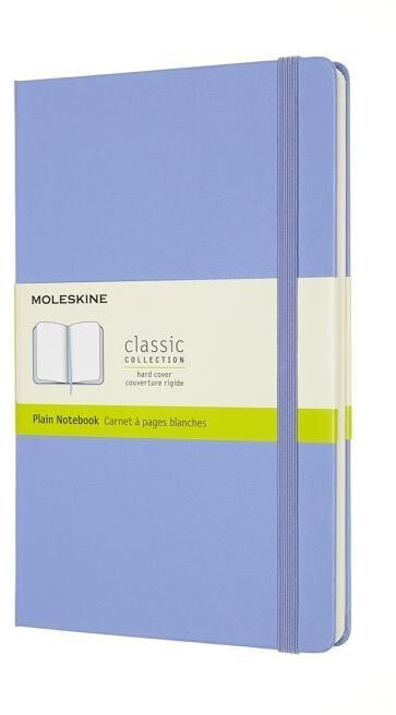 Moleskine Large Plain Hardcover Notebook Hydrangea Blue