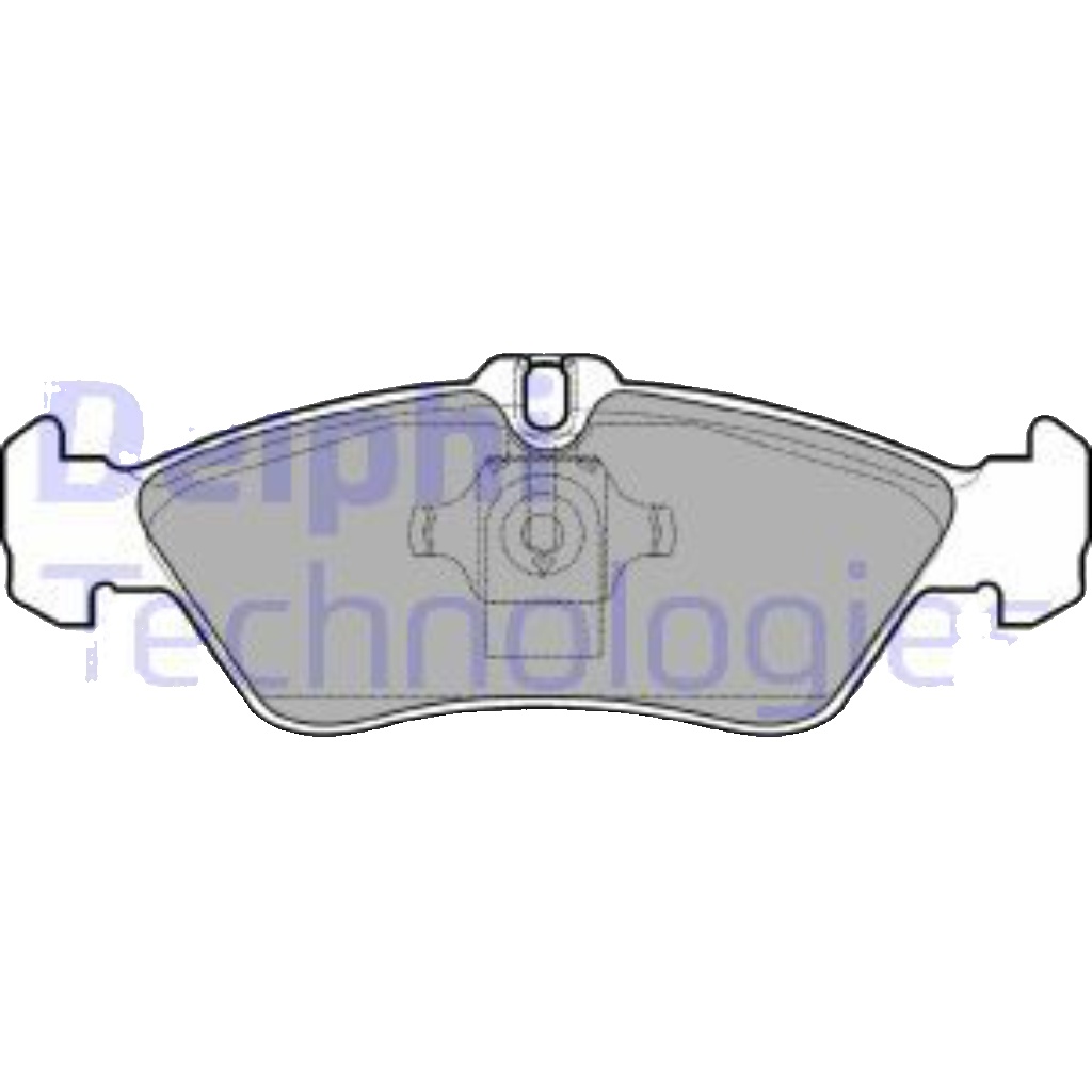 Brake pads Low-Metallic LP1596 DELPHI for MERCEDES-BENZ VW