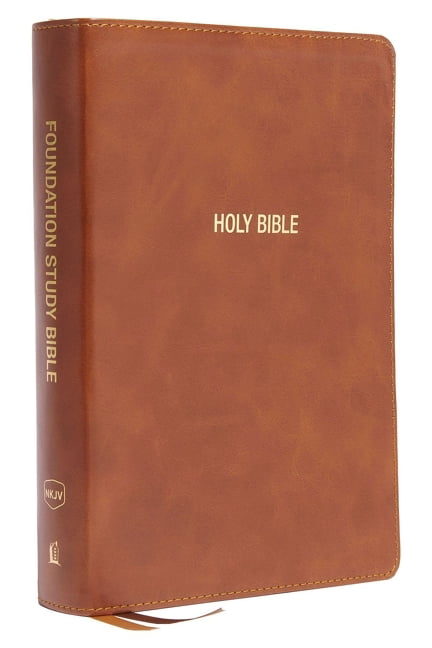 NKJV, Foundation Study Bible, Large Print, Leathersoft, Brown... - 9780785261599
