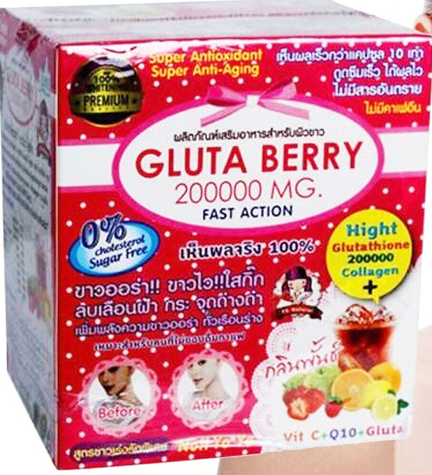 Gluta Berry 200000mg Skin Nourishing Brightening Whitening Anti-Aging Drink 3Box