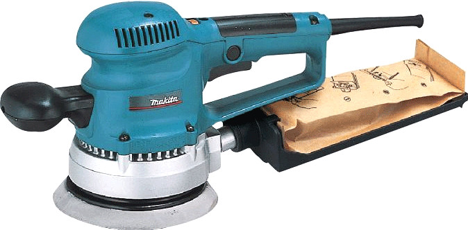 Makita BO6030 6""/150mm Corded Random Orbit Sander With Dust Bag 240V/310W