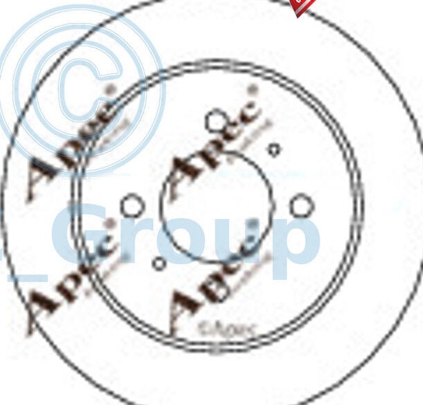 APEC DSK702 Brake Disc Rear Solid 258mm Outer Ø Fits Nissan Almera Sunny