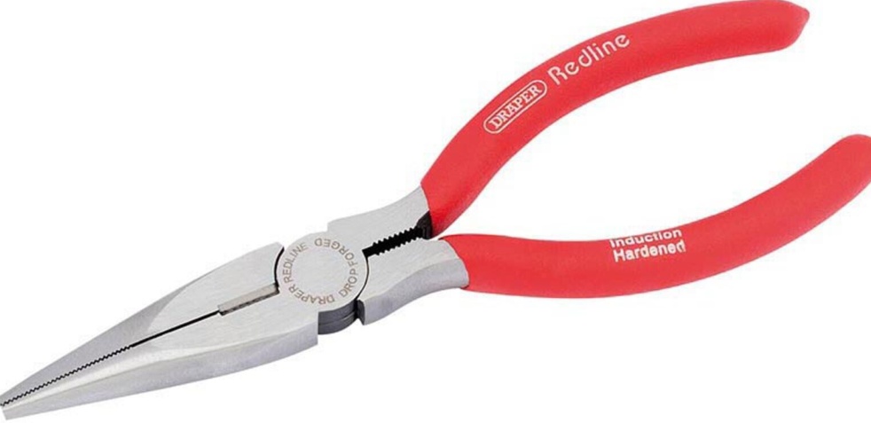 Draper 67869 Draper Redline Long Nose Pliers with PVC Dipped Handles 160mm