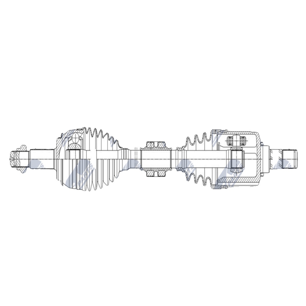 Driveshaft Front Axle Left NPW-NS-078 NTY for NISSAN X-TRAIL III