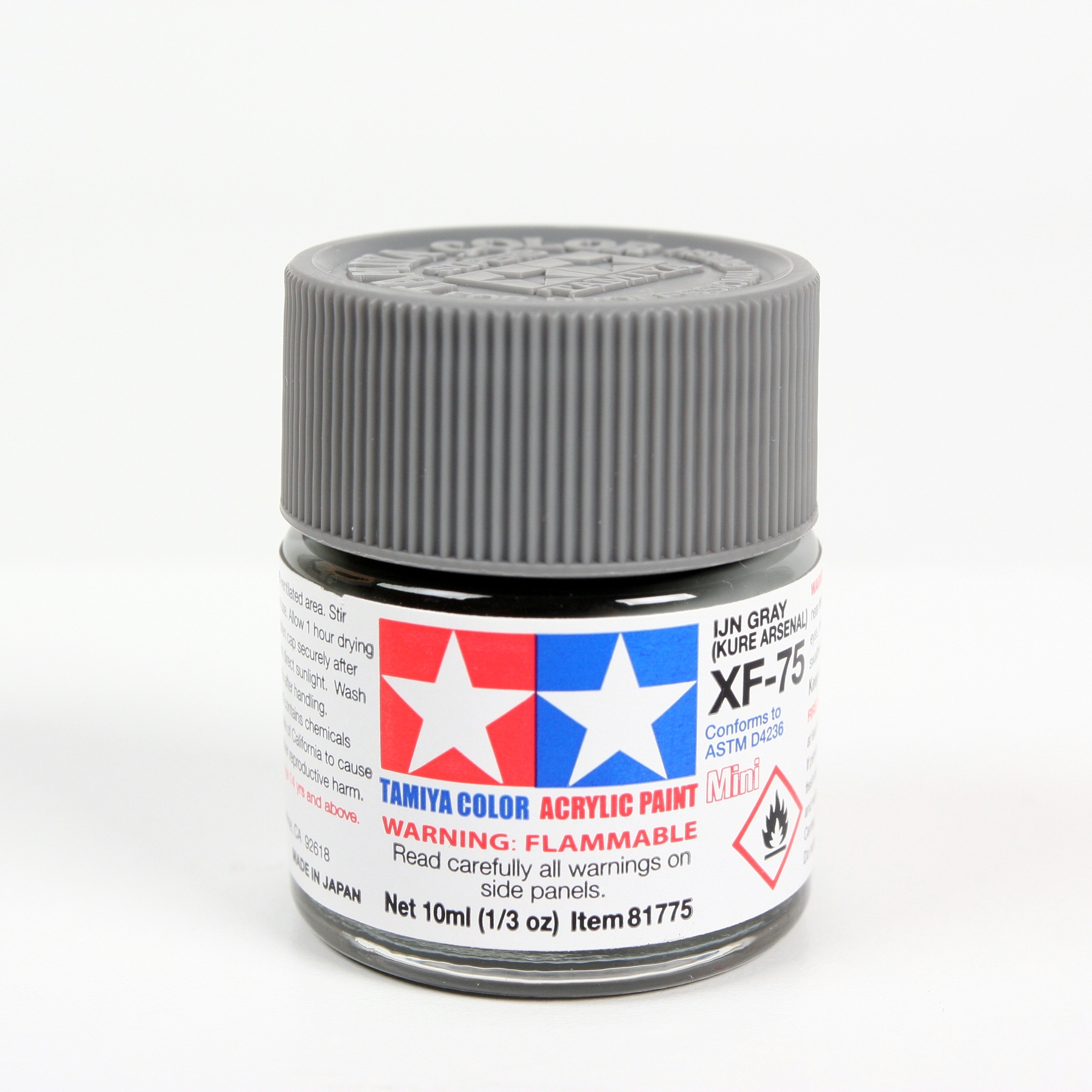 TAMIYA Acrylic Paint 10ml - XF-75 IJN Gray Kure  - Model Kit Paint Humbrol