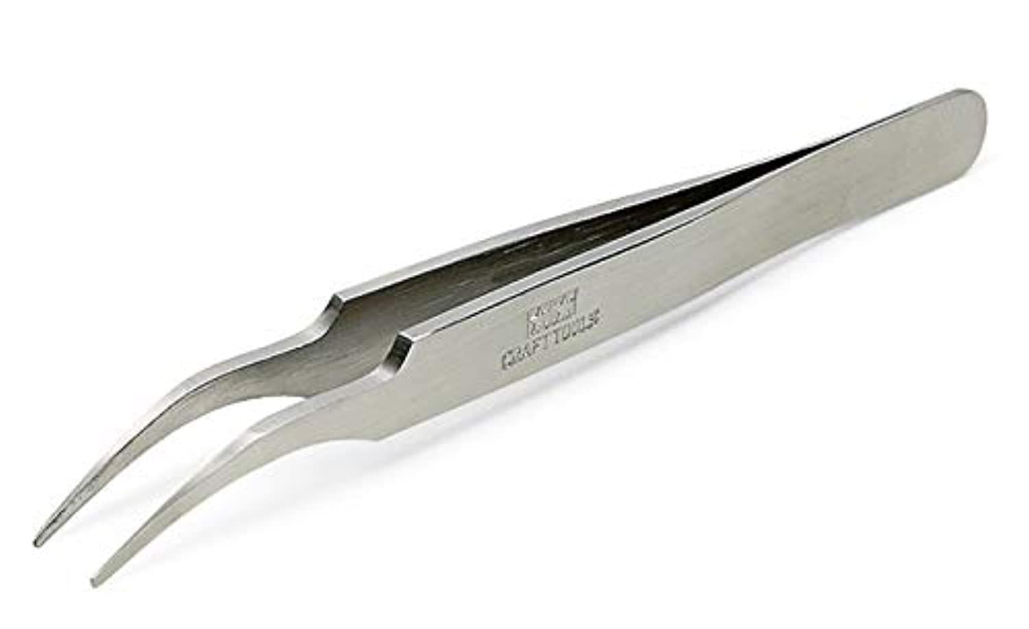 Tamiya 74108 HG Angled Tweezers (Round Tip)